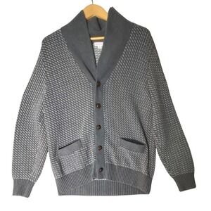 Merona Mens Shawl‎ Collar Cardigan Sweater Textured Knit Large Preppy Old Money